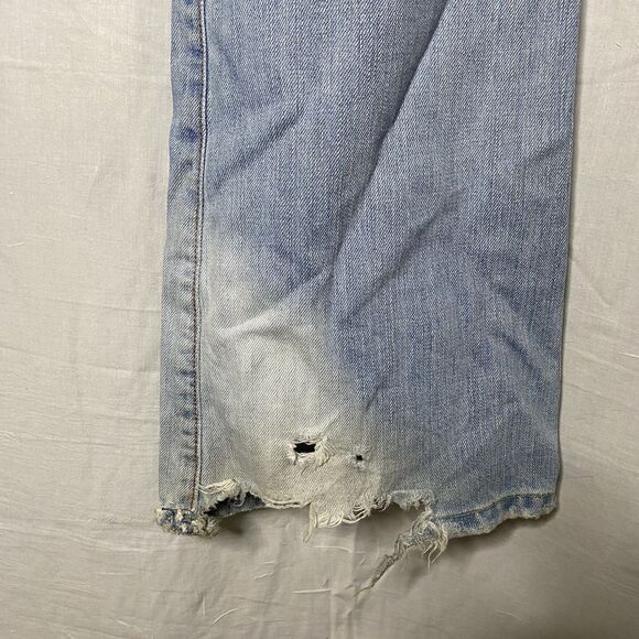 Vintage ABERCROMBIE & FITCH Jeans Flare Low Rise Distressed Y2K 90s Womens 10R - Picture 7 of 13
